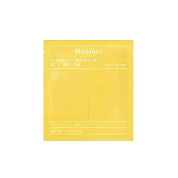 Biodance – Radiant Vita Niacinamide Real Deep Mask - lakštinė veido kaukė (1 vnt.)