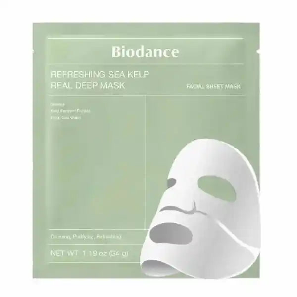 Biodance – Refreshing Sea Kelp Real Deep Mask - lakštinė veido kaukė (1 vnt.)