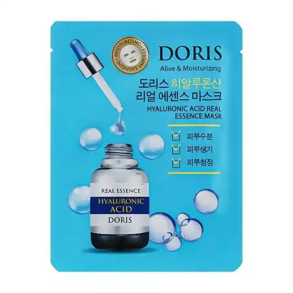 DORIS – Hyaluronic Acid Real Essence Mask - lakštinė veido kaukė (1 vnt.)