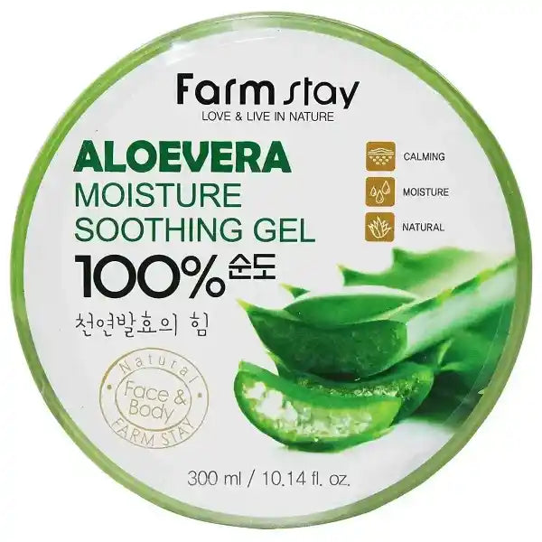 Farmstay – Moisture Soothing Gel Aloe Vera - drėkinamasis veido gelis (300 ml)