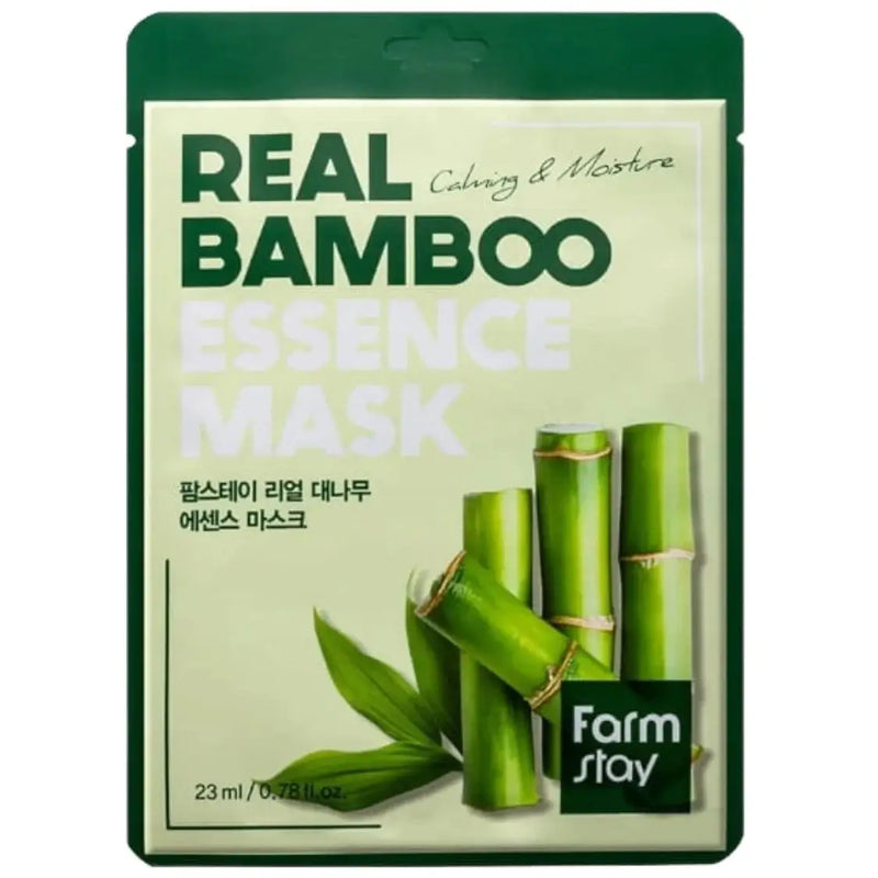 Farmstay – Real Bamboo Essence Mask - lakštinė veido kaukė (1 vnt.)