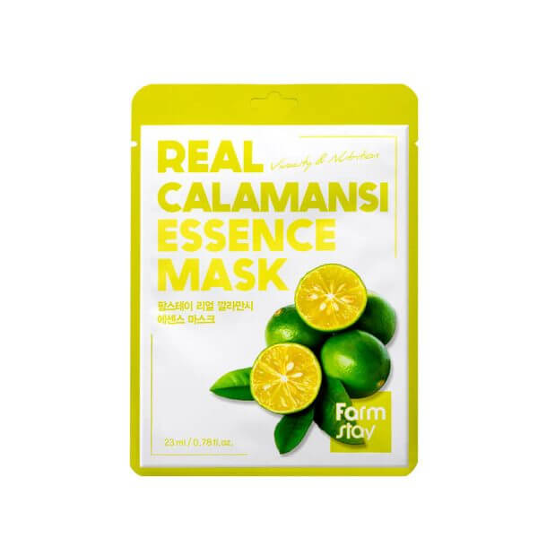 Farmstay – Real Calamansi Essence Mask - lakštinė veido kaukė (1 vnt.)