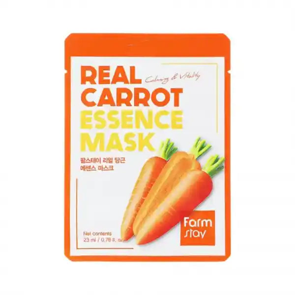 Farmstay – Real Carrot Essence Mask - lakštinė veido kaukė (1 vnt.)