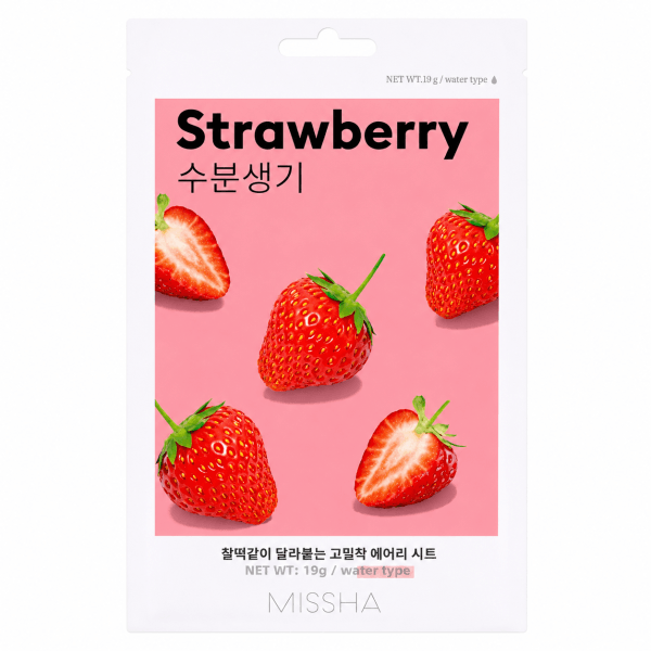 Missha - Airy Fit Sheet Mask Strawberry - lakštinė veido kaukė (1 vnt.)