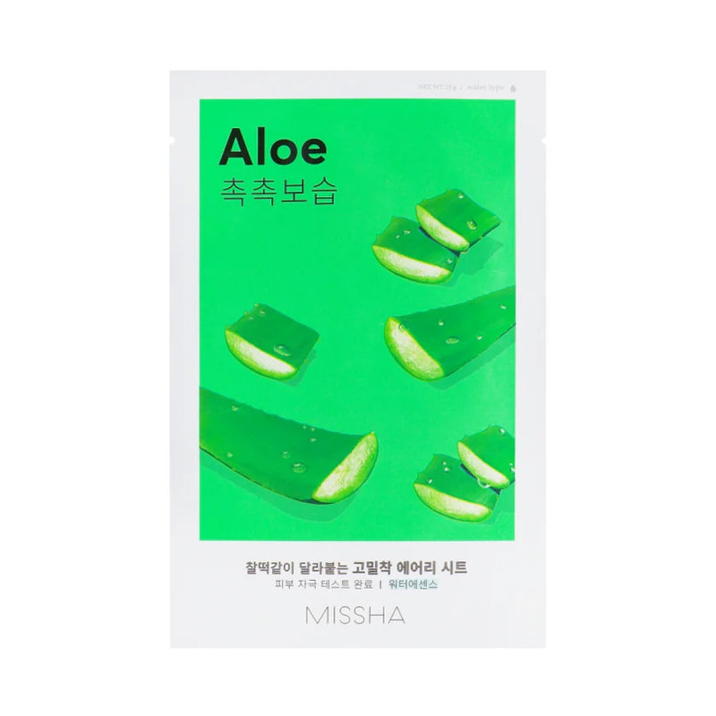 Missha - Airy Fit Aloe - lakštinė veido kaukė (1 vnt.)