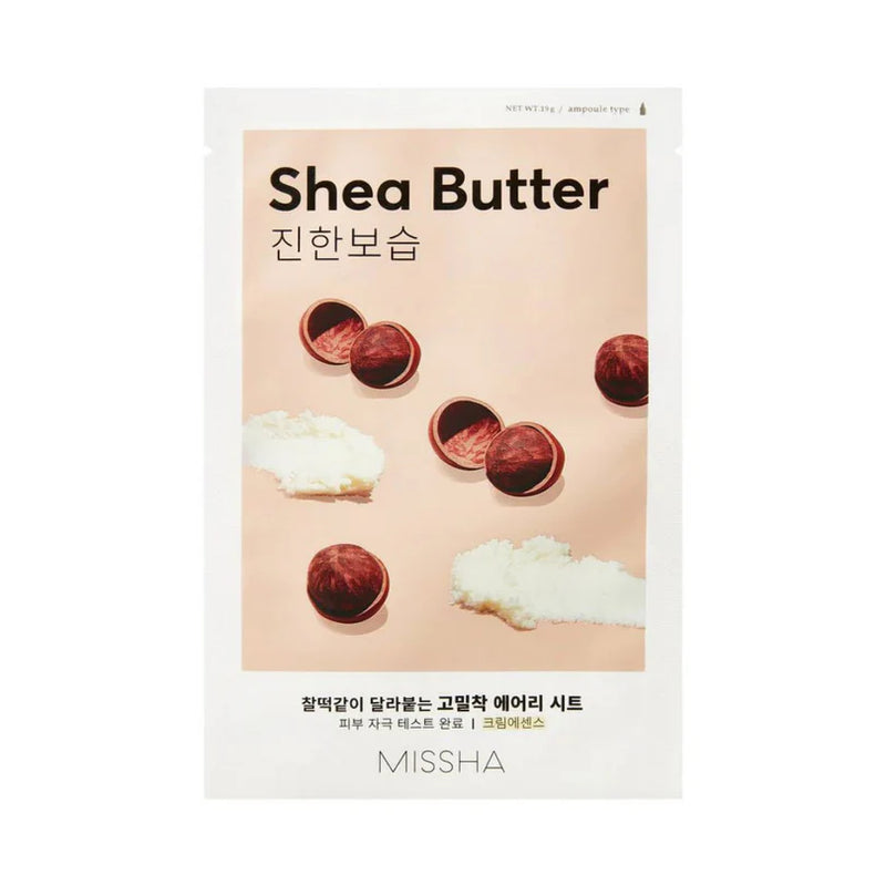 Missha - Airy Fit Shea Butter - lakštinė veido kaukė (1 vnt.)
