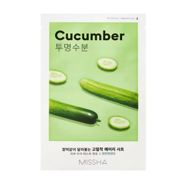 Missha - Airy Fit Cucumber - lakštinė veido kaukė (1 vnt.)