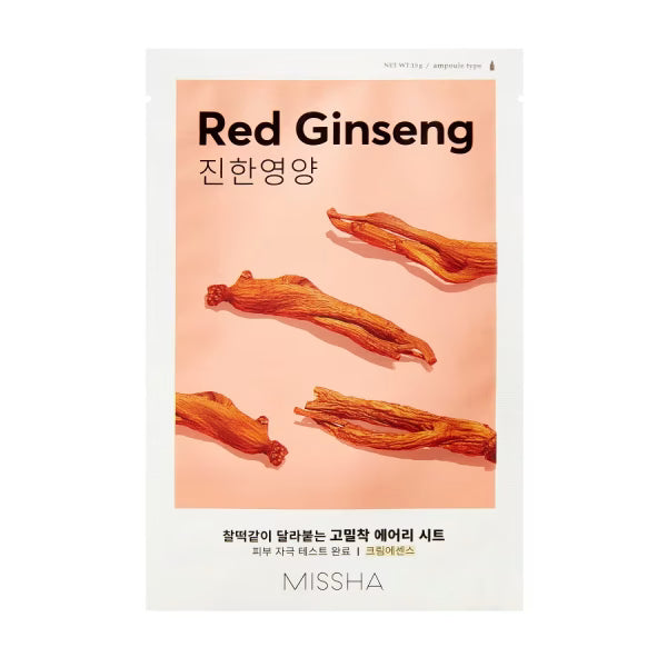Missha - Airy Fit Red Ginseng - lakštinė veido kaukė (1 vnt.)