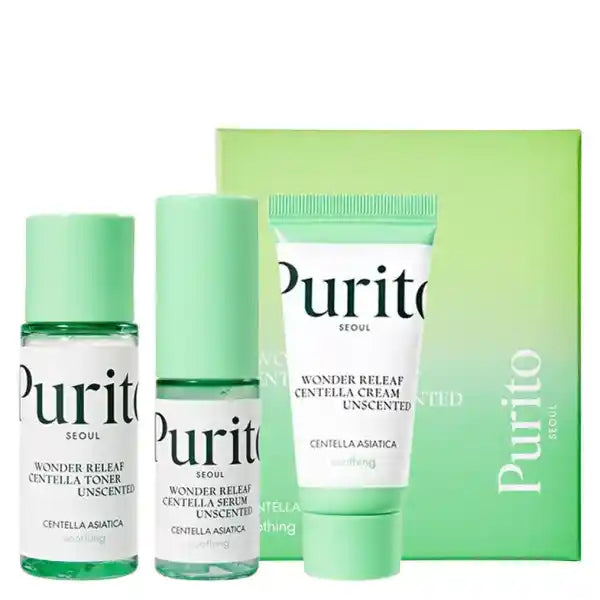 PURITO – Wonder Releaf Centella Mini Kit Unscented - kosmetikos rinkinys