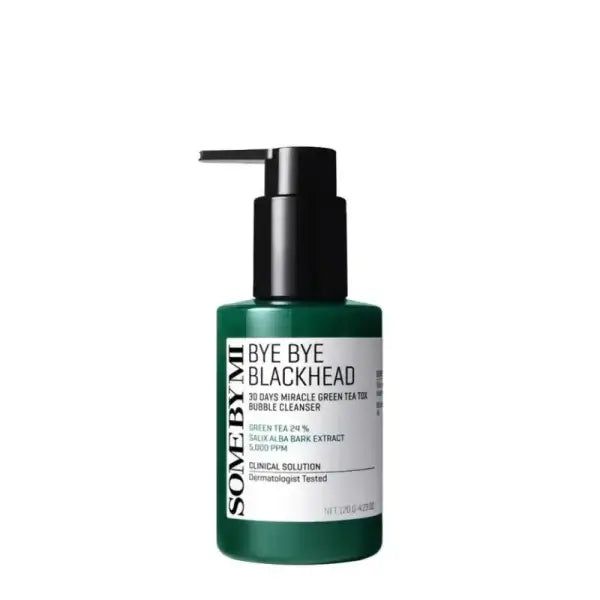 SOME BY MI Bye Bye Blackhead 30 Days Miracle Green Tea Tox Bubble Cleanser veido prausiklis (120 ml)