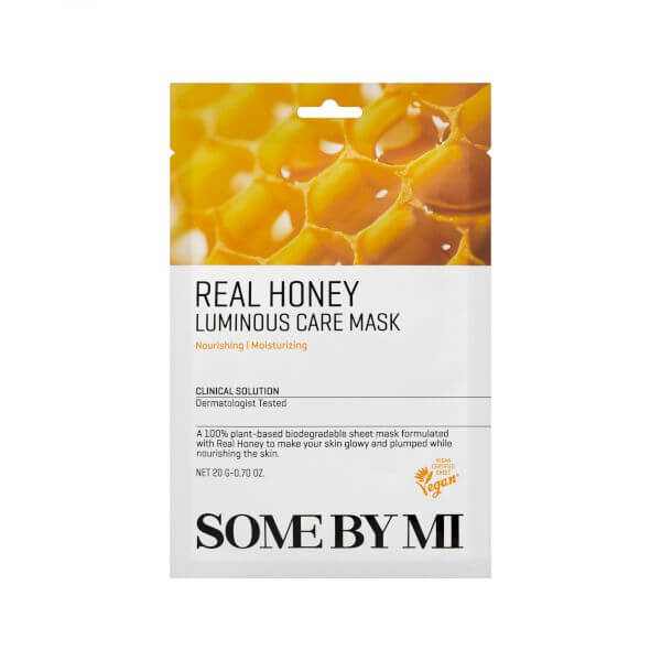 SOME BY MI – Brightening Mask Real Honey - lakštinė veido kaukė (1 vnt.)