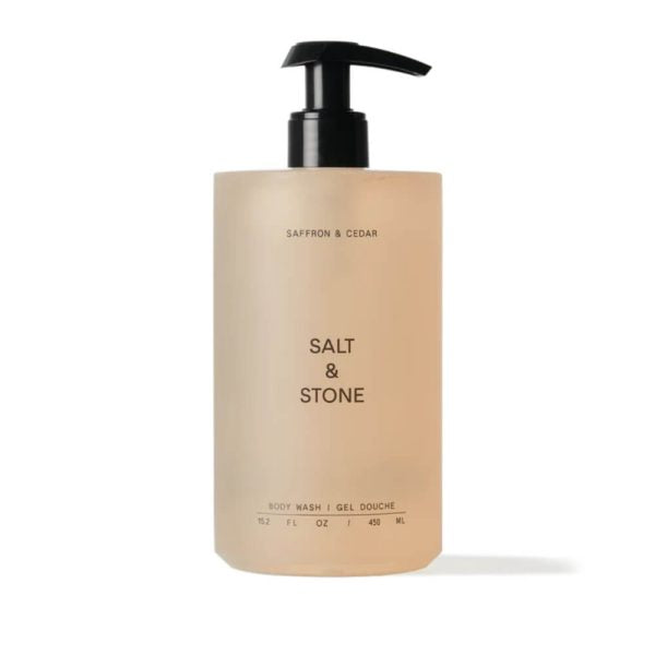 Salt & Stone - Saffron & Cedar - kūno prausiklis (450 ml)