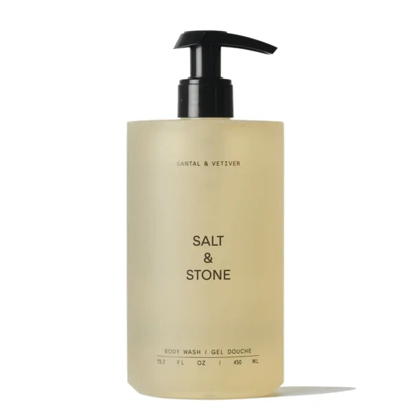 Salt & Stone - Santal & Vetiver - kūno prausiklis (450 ml)